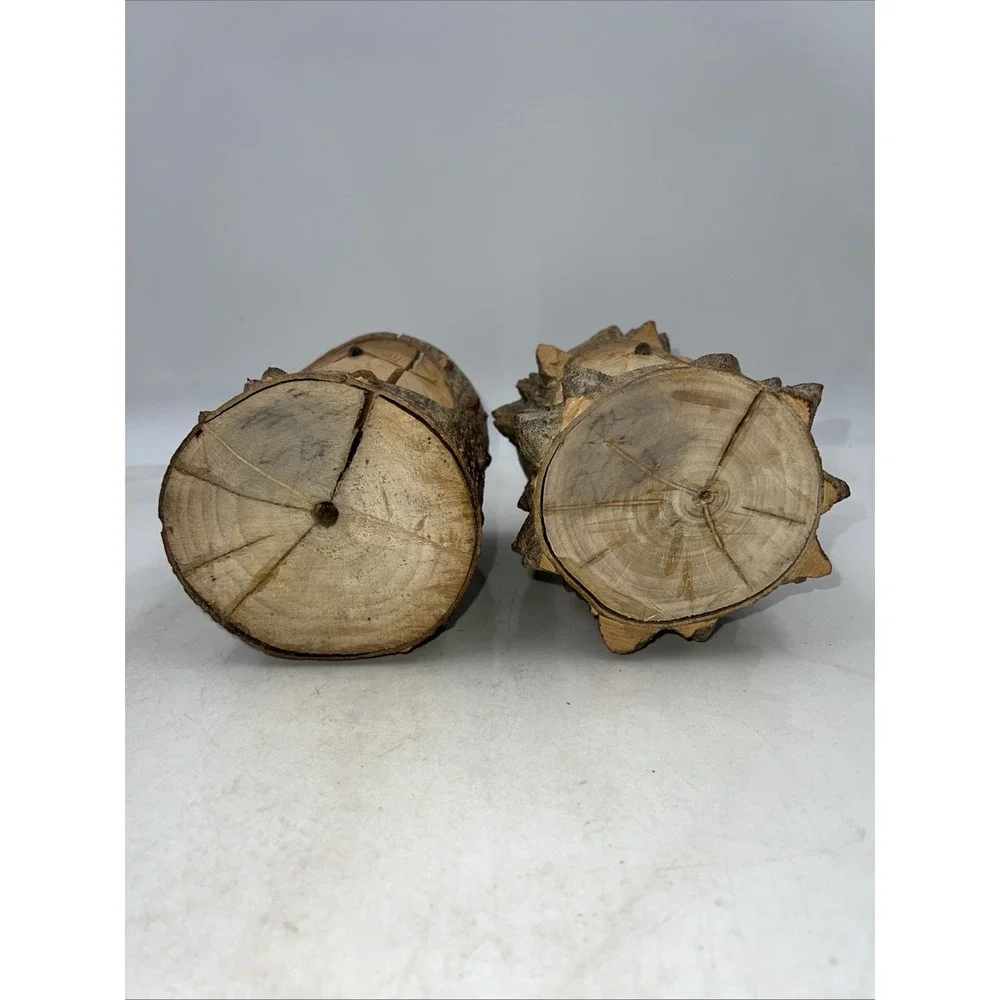 Owl Carved in Split Tree Branch Log 6